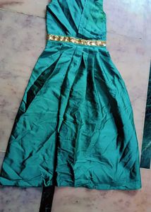 Green Dress with Gold Belt
