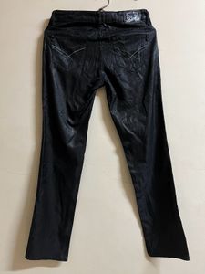 Shiny Leather Black Jeans♥️