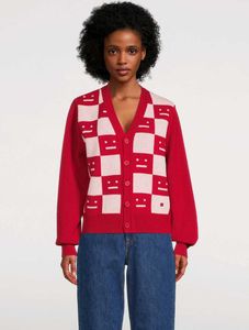 Acne Studios Red Face Cardigan