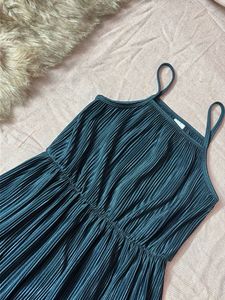 Pleated Spaghetti Strap Dress