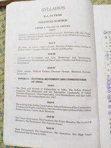 Political Science Textbook for BA Year 1