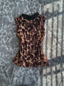 Leopard Print y2k Top