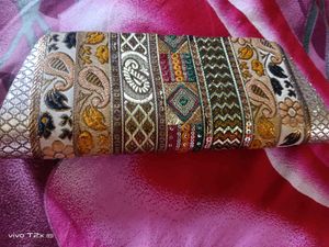 Embroidered Clutch Bag