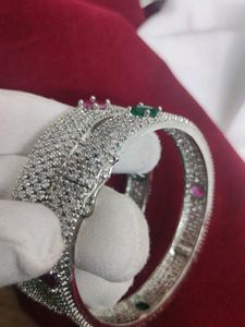 AD Openable Bangles With Stone