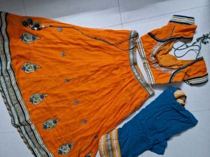Orange Lehenga Choli Set