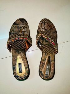 Party Wear Embellished Ethnic Heels EU 39