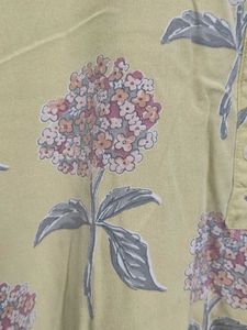 Yellow Floral Print Kurta