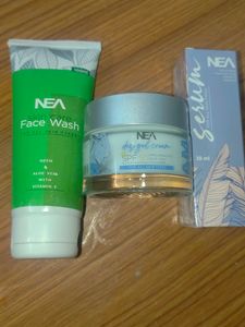Nea Face Wash, Serum And Day Gel Cream Spf50