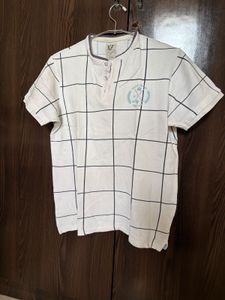 Checked White Shirt