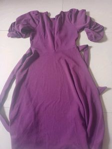 Elegant Purple Midi Dress