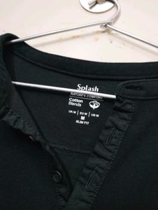 Dockers Black Henley - Size M