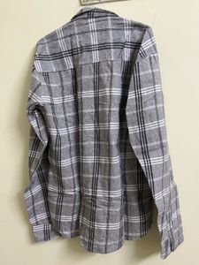 Grey Plaid Casual Shirt