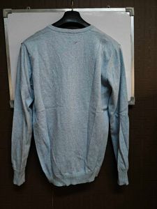 Men's Light Blue V-Neck Sweater