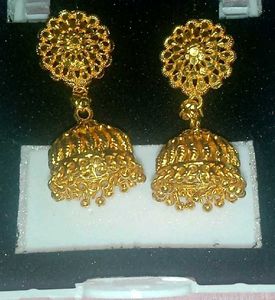 Elegant Gold Jhumka Earrings