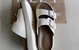 Stylish White Buckle Sandals