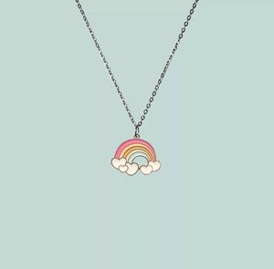 Cute Rainbow &amp; Hearts Necklace