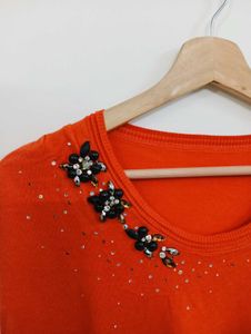 Ombre Embellished T-Shirt