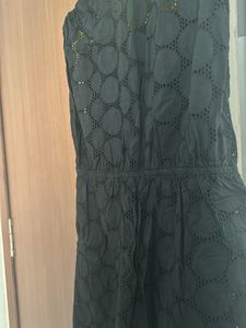 Marks And Spencer Black Net Straight One Peice