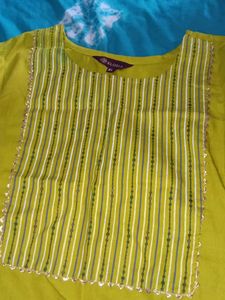 Green Striped Kurta