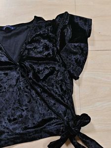 Black Velvet Corset Top