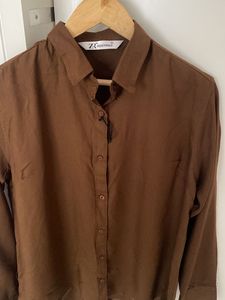 Classic Brown Button-Up Shirt