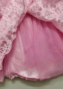 Girls Pink Lace Party Dress