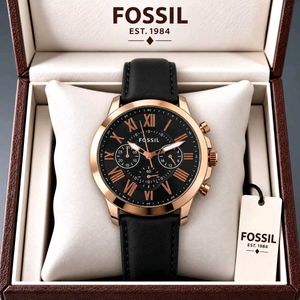 Fossil  Leather Chronograph Watch