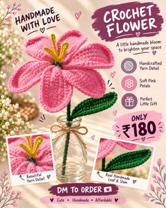 Handmade Crochet Flower Decor