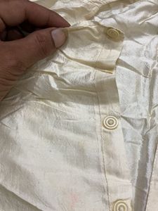 Cream Silk Blouse