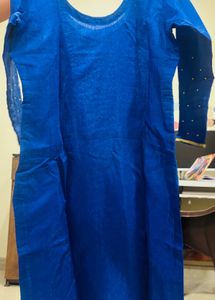 Royal Blue Embroidered suit and salwar