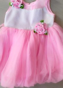 Beautiful Pink and White Partywear Frock
