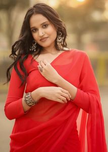 Elegant Red Saree