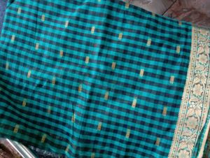 Elegant Checked Saree