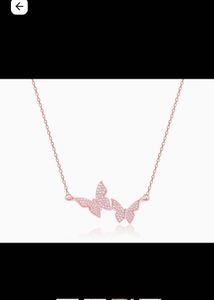 Giva Rose Gold Wavering Wings Necklace