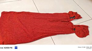 Sparkly Red Off-Shoulder mini dress