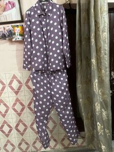 Purple Polka Dot Pajama Set