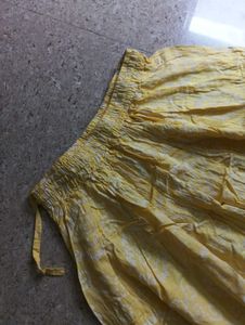Boho Tie-Dye Top &amp; Yellow Skirt Set