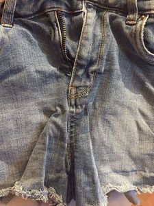 Blue Denim Cut-Off Shorts