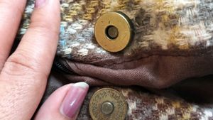 Tweed Hobo Bag with Bow Accent