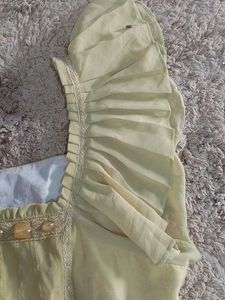 Light Yellow Ruffled Sleeve Top