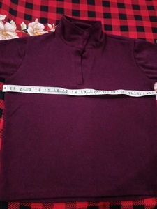 Ribbed Collared Pullover Top