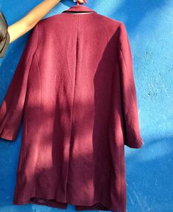Maroon Velvet Long Coat