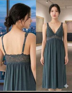 Cozy Lace Trim Nightgown