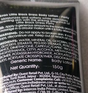 Little black dress Party perfume body lotion