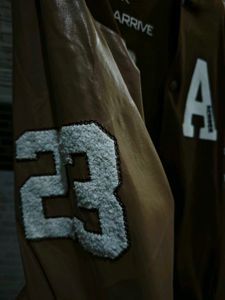 Varsity Style Brown Jacket