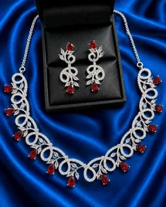 AD American Diamond Necklace Set