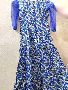 Blue Floral Maxi Dress