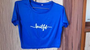 🚨 URGENT SALE — ORDER ASAP 🚨Blue satin crop top