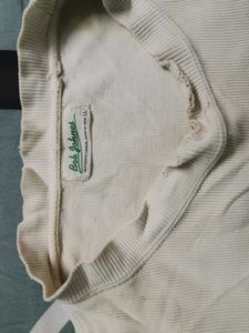 Cream Long Sleeve Top