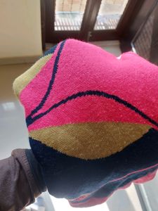 Kashmiri Highly Warm Woolen Blue Pink STOLE